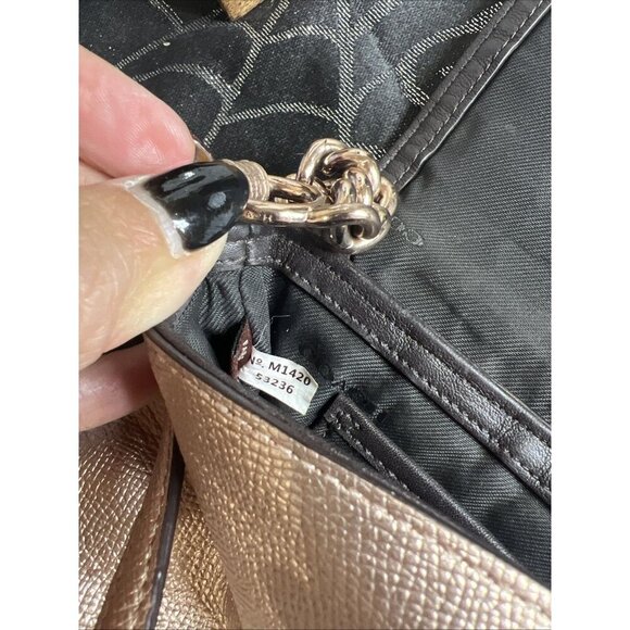 Coach Crosstown Chain Shoulder Bag Leather Pink Women Crossbody Purse Bag - Picture 14 of 15